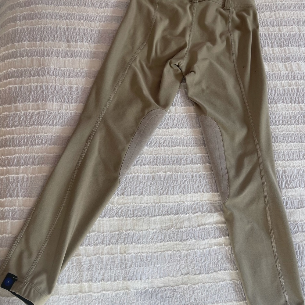 2 pairs of Irideon riding tights (khaki and black) 1 pair black devonaire tights - Picture 5 of 10